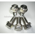 large stock low price stainless steel Hex flange bolt, flange screw